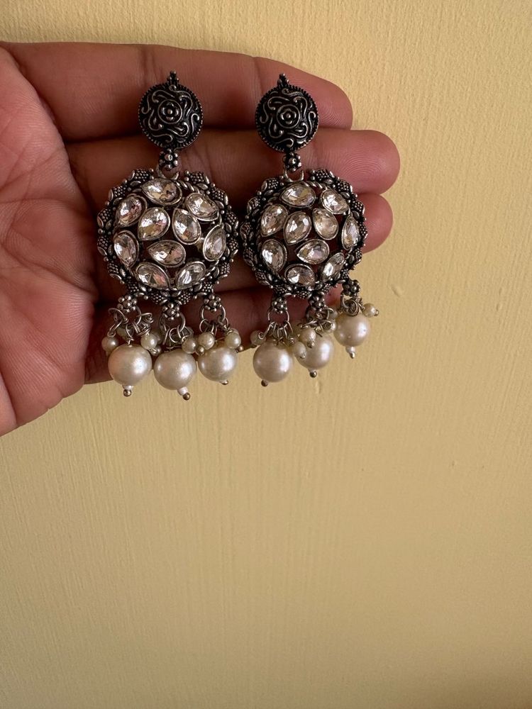 Oxidised-Statement Dangle Earrings for women’s