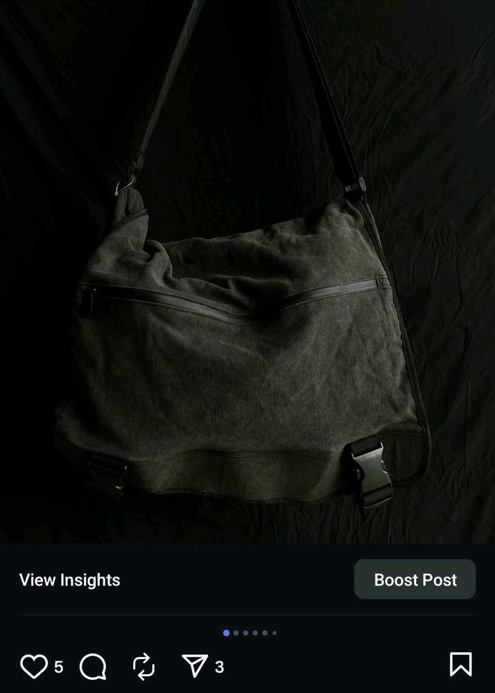 charcoal messager bag