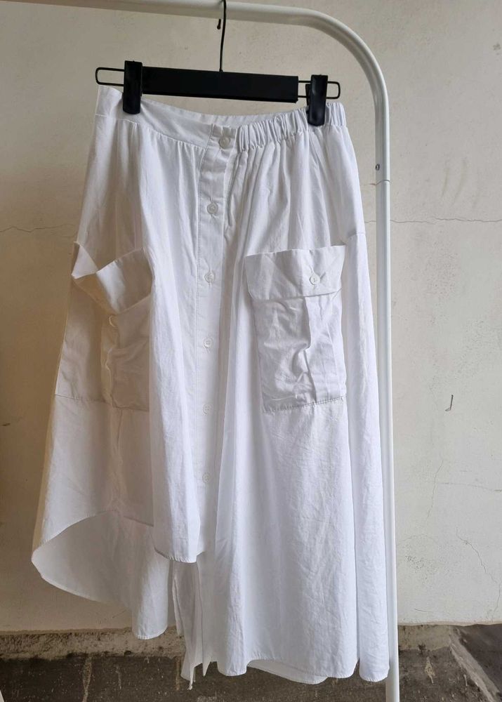 Cotton Midi Skirt