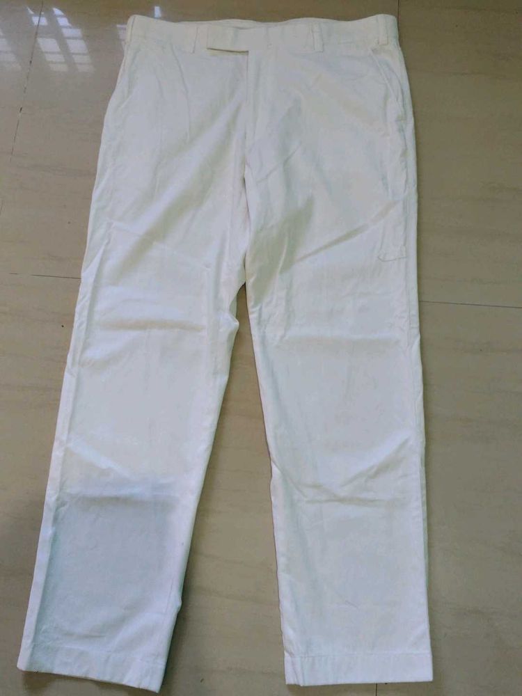 White Casual Pants