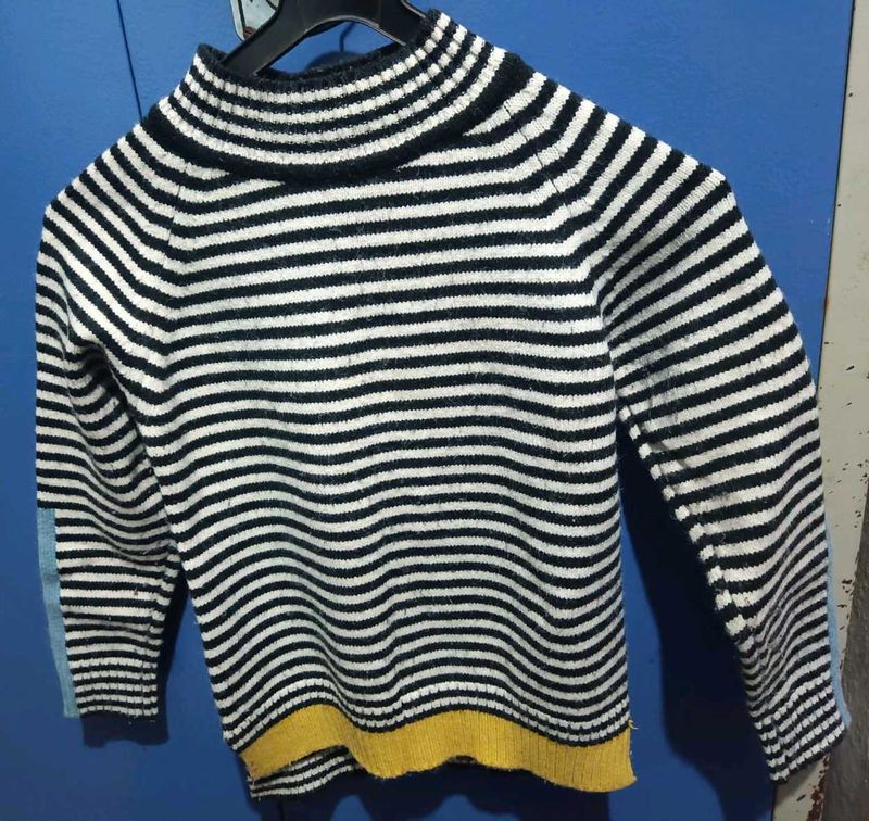 Striped Turtleneck Sweater