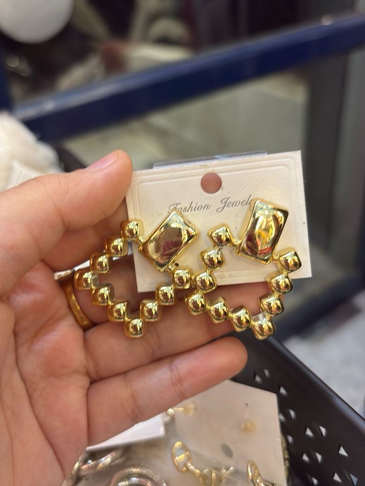Large earrings