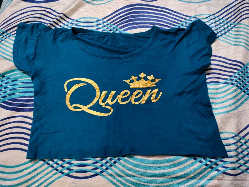 Petrol Blue Crop Top