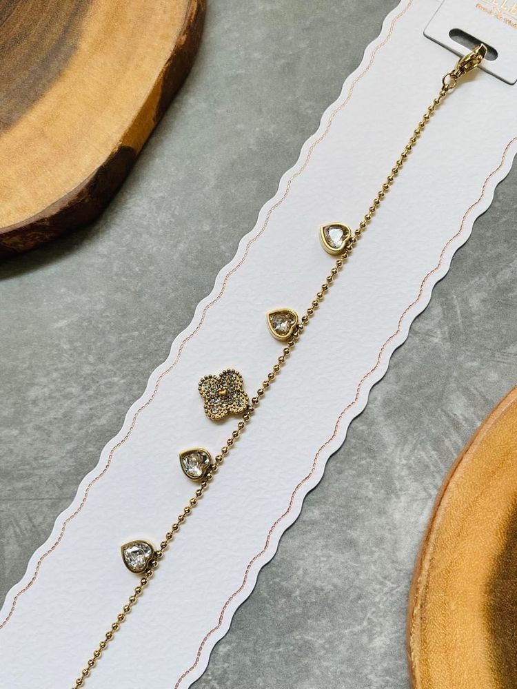 Heart &amp; Clover Bracelet