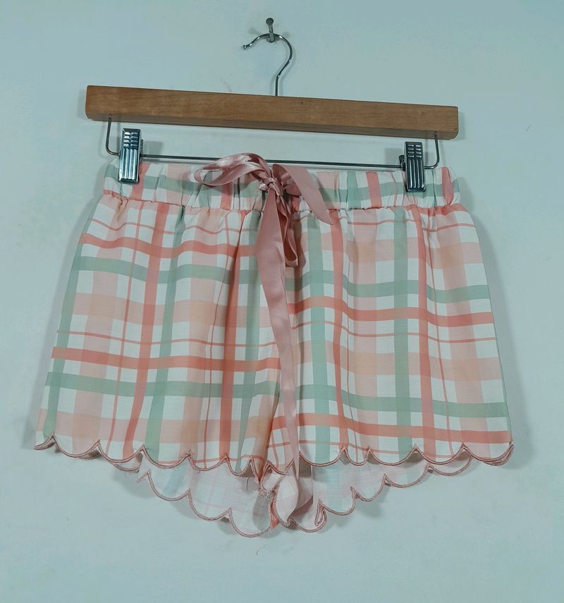 Sheni Multicolor Checks Shorts (Womens)