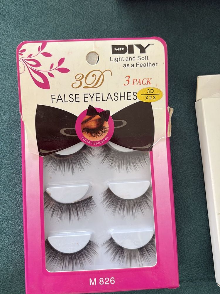 Fake Nails &amp; Eyelashes Combo | Unused