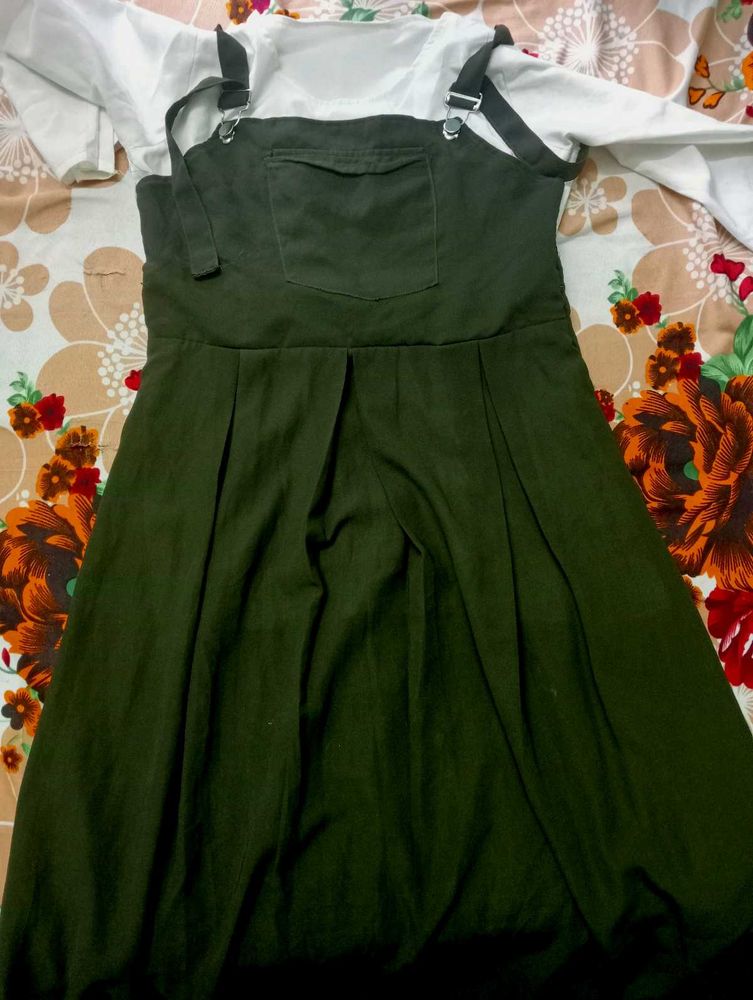 Cute Olive Green Jumper Dress