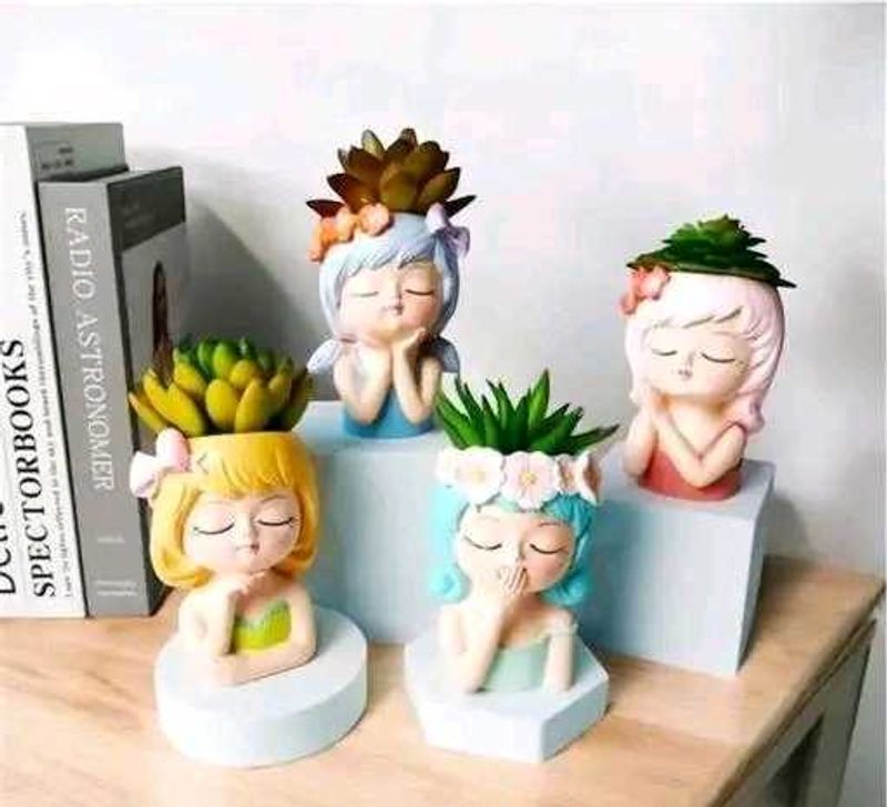 Cute Girl Succulent Planters