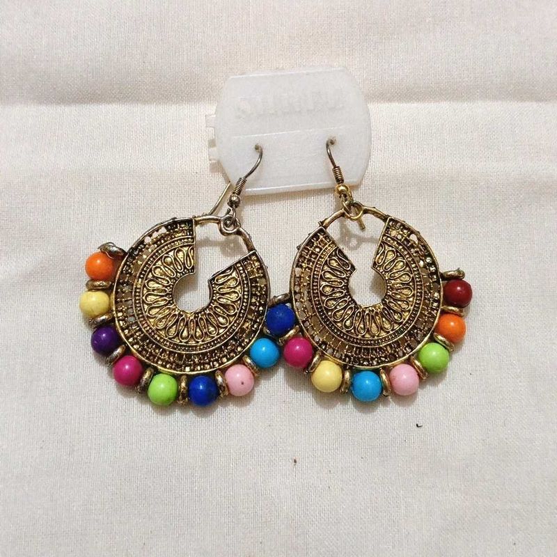 Colorful Beaded Fashion Earrings