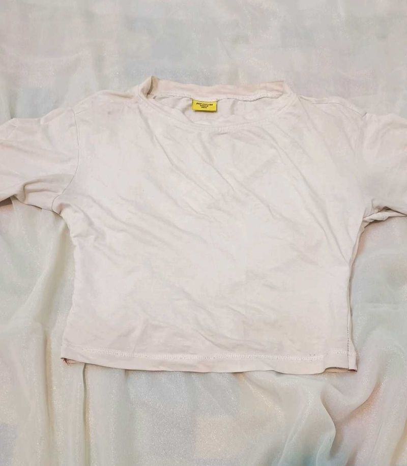 Cropped White T-Shirt