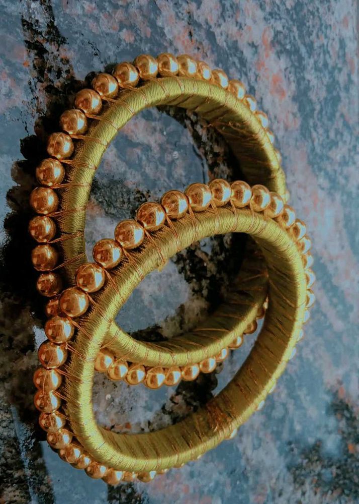 Green Silk Thread Bangles