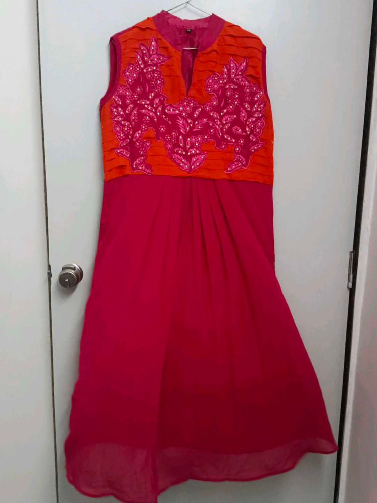 Pink &amp; Orange Kurta