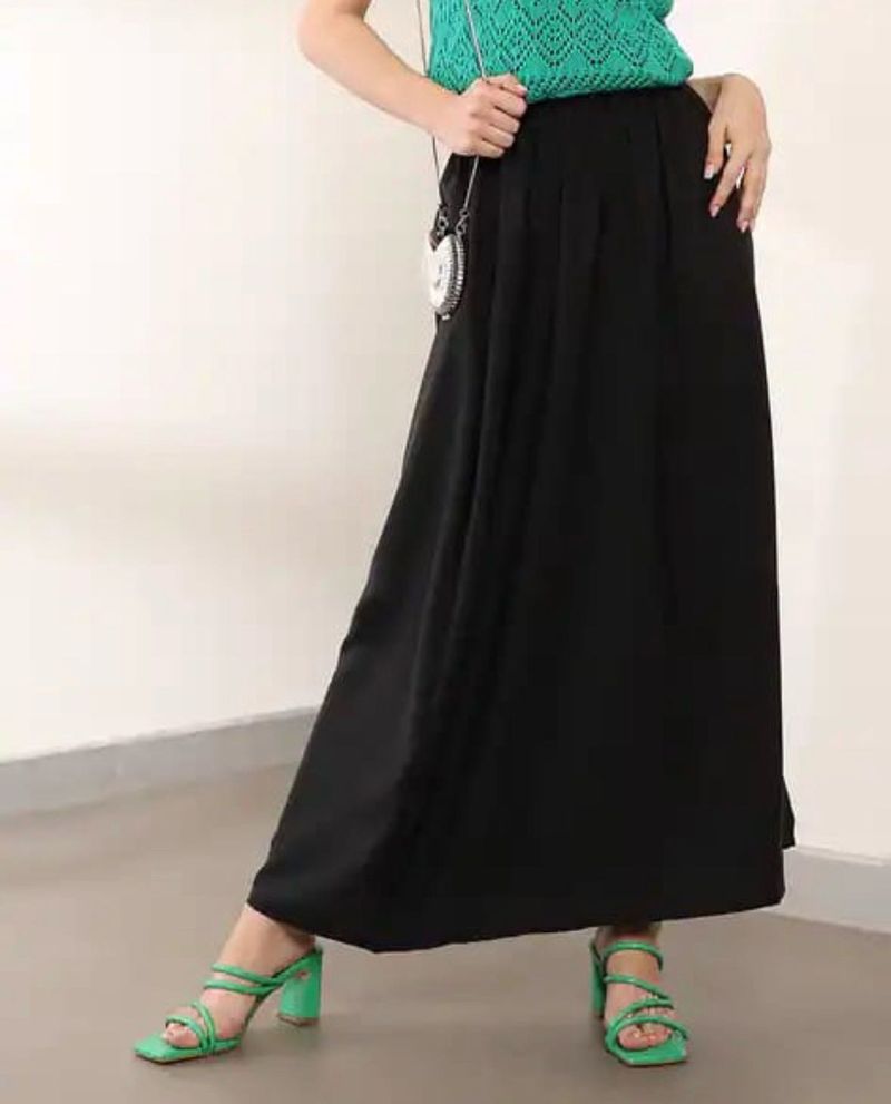 SHEIN Elegant Black Maxi Skirt