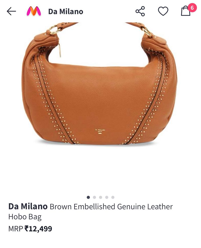 Da Milano Genuine Leather Hobo Bag