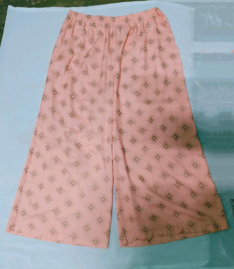Women Printed Palazzo Light Orange 🧡