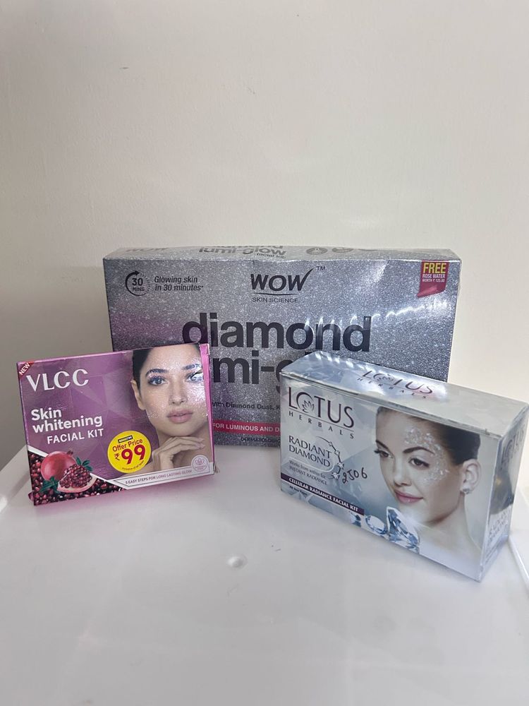 Facial Kit Bundle: VLCC, Lotus Herbals, WOW