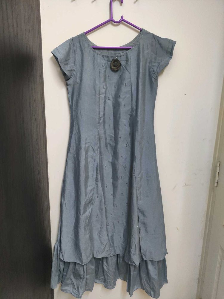 Grey Indo Western Kurti