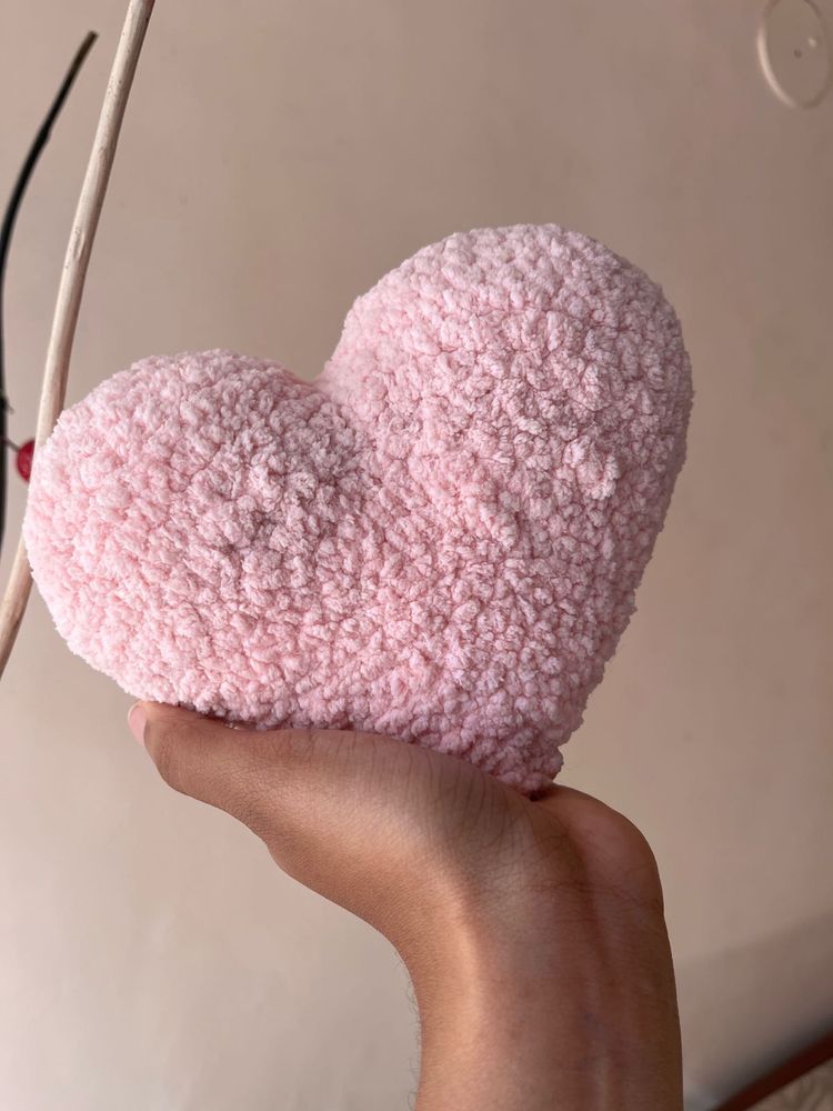 Crochet heart plushie