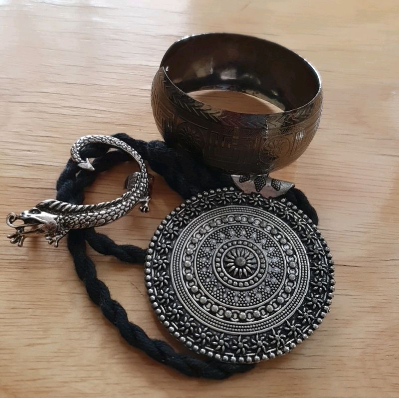 Black Metal Jewellery Combo