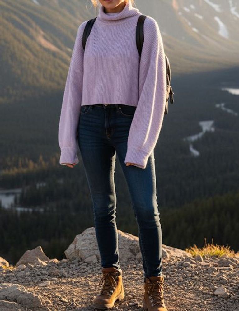 Lavender Knit Turtleneck