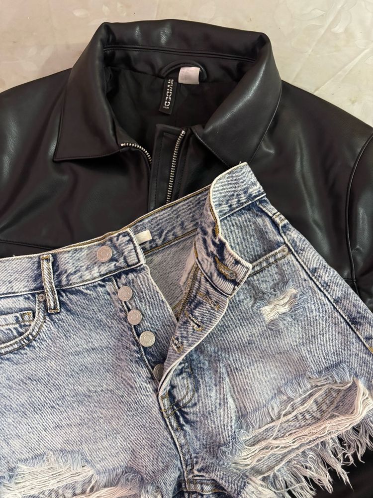 HIGH WAISTED DENIM SHORTS