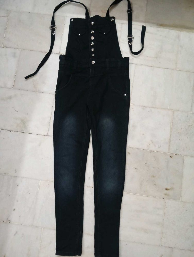 Black Denim overalls