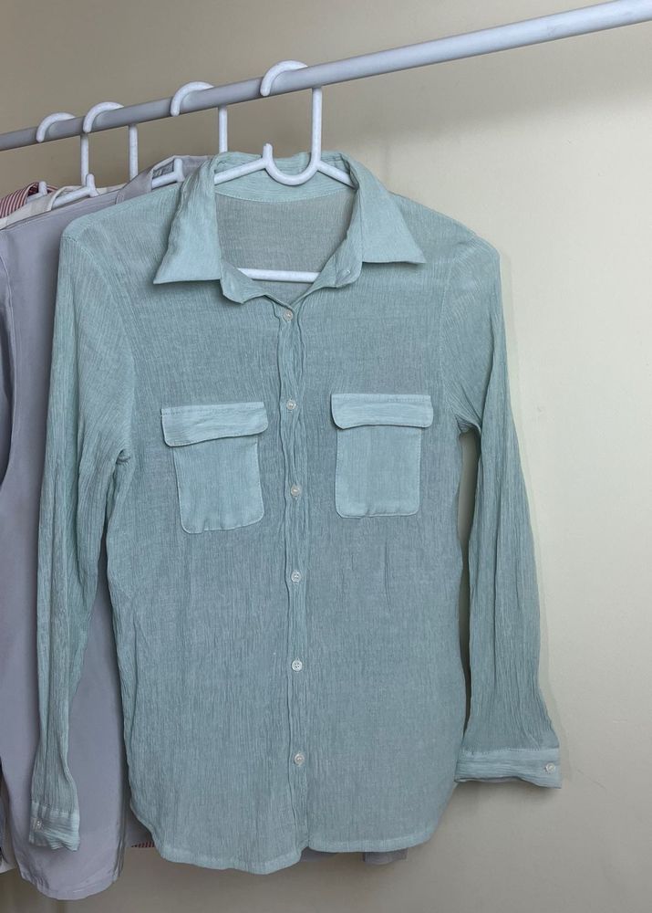 Mint Green Long Sleeve Shirt