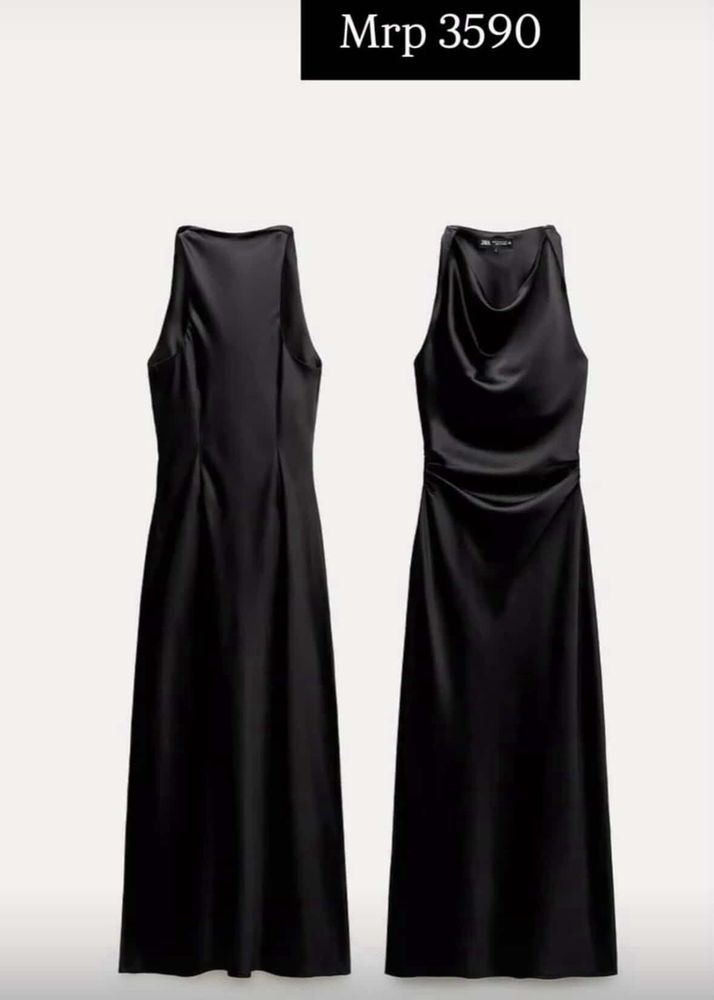 Zara Satin Black Dress