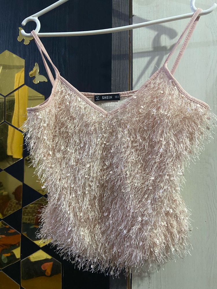 Shein fur top