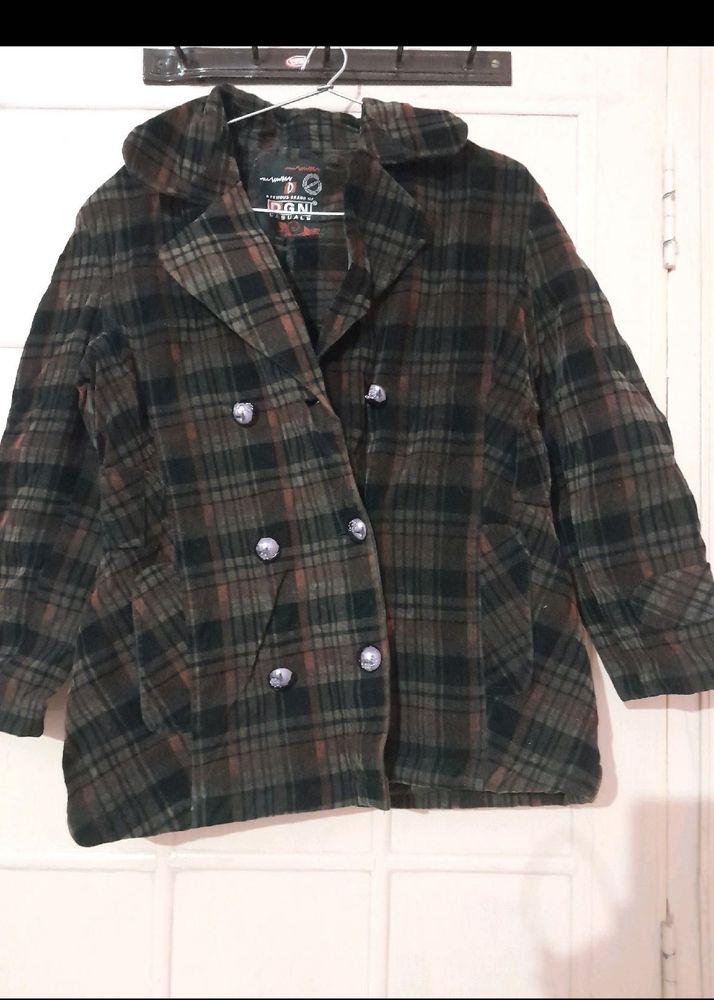Velvet Checked Coat