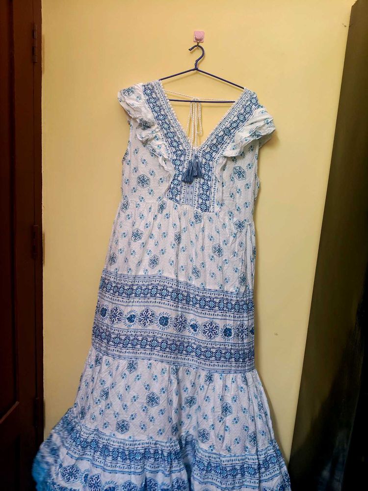 White And Blue Dress