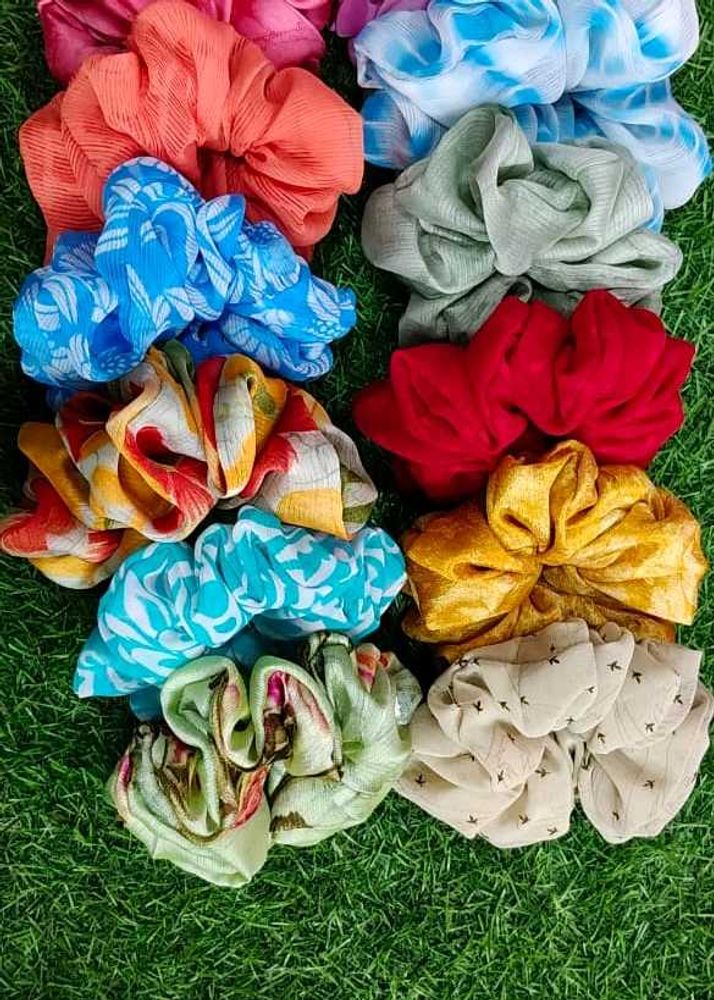 Colorful Scrunchie Hair Tie Set