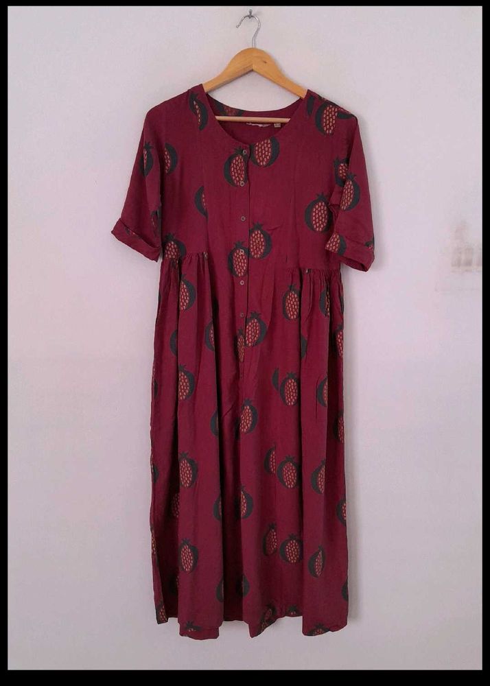 Patterned Midi Dress