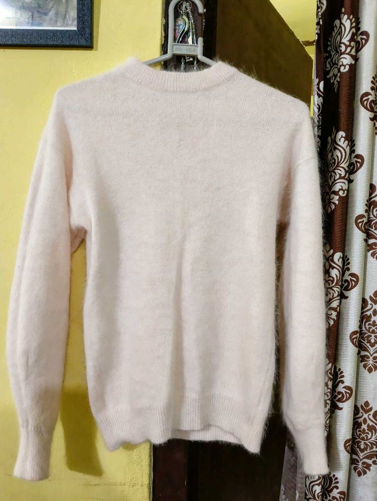 Cozy Pale Pink Knit Sweater