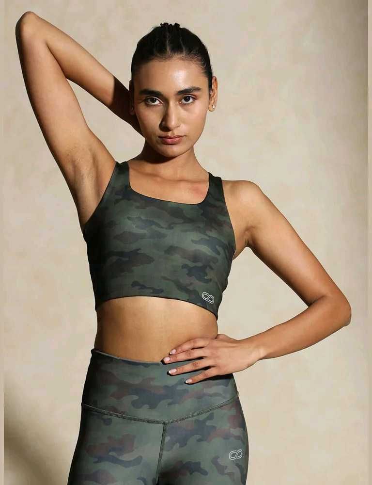 Silvertraq Sports Bra Army Camo High Impact Suppor