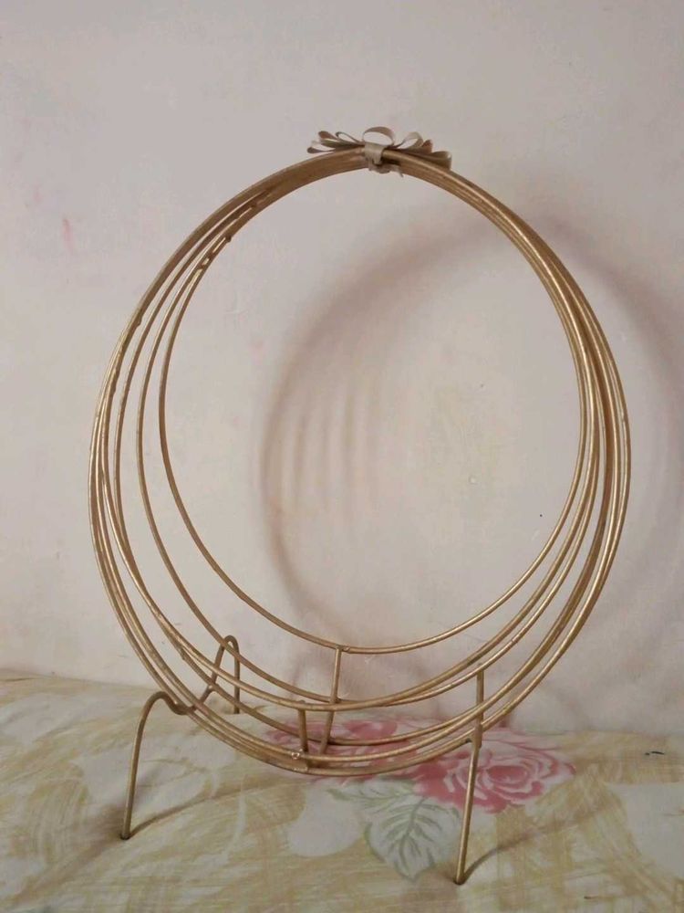 Gold Metal Hoop Basket