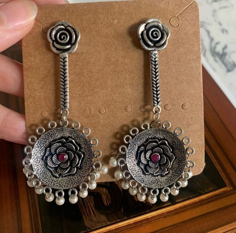 Boho Floral Dangle Earrings