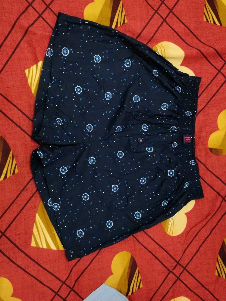 Navy Printed Boxers