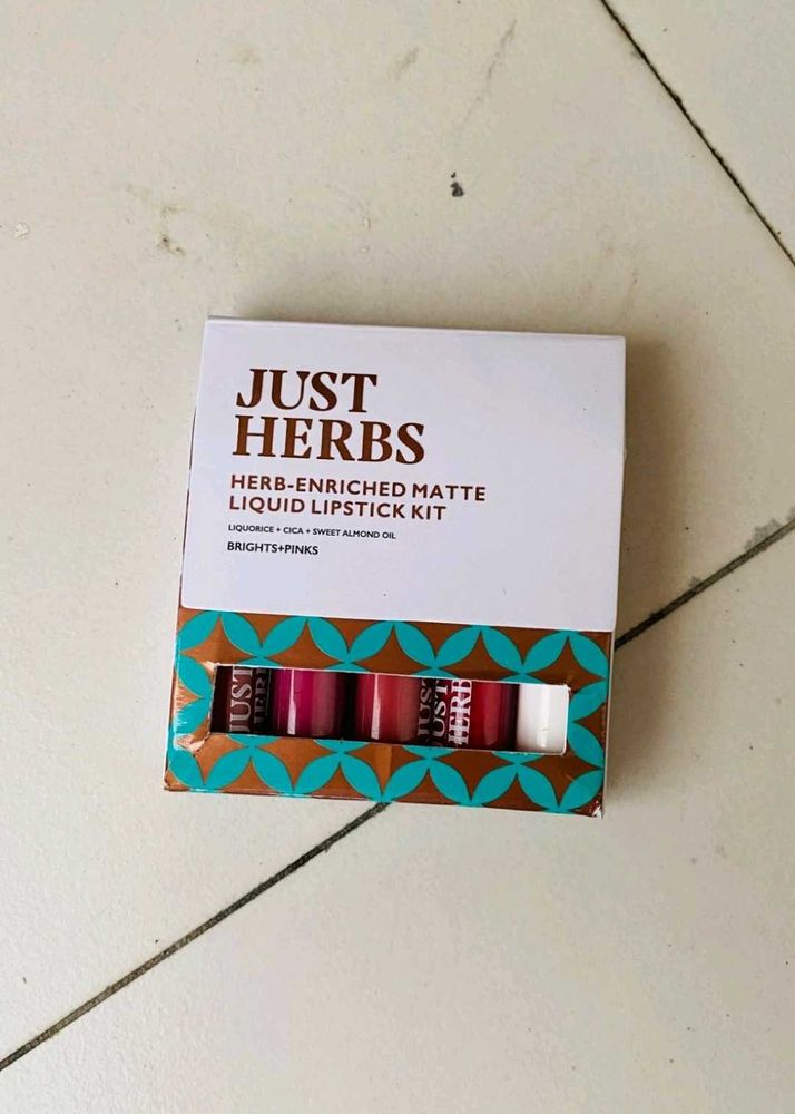 Just Herbs Liquid Lipstick Kit (Brights and pinks)