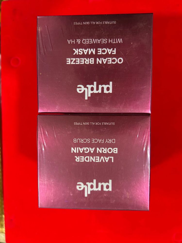 Purple Face Masks &amp; Scrub Set
