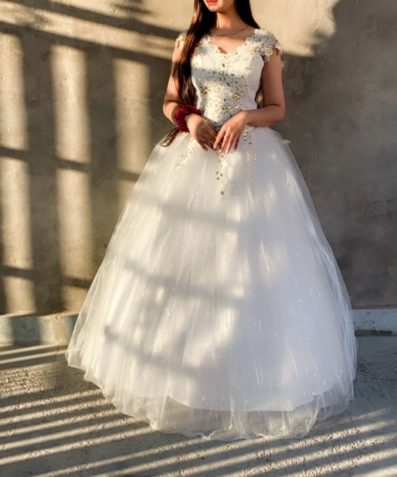 White Barbie Ball Gown