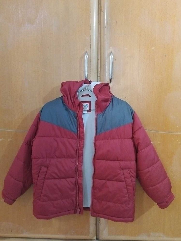 OLD NAVY Boys 6-7  Red and Gray Puffer Jacket