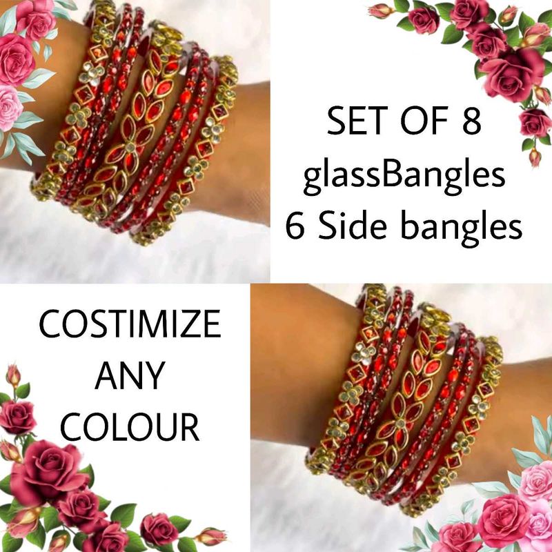 Glass Bangle Set (8 + 6 Sides)