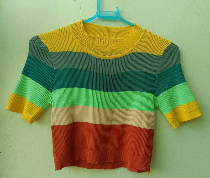 Cute Multi-colored Women&#39;s Top