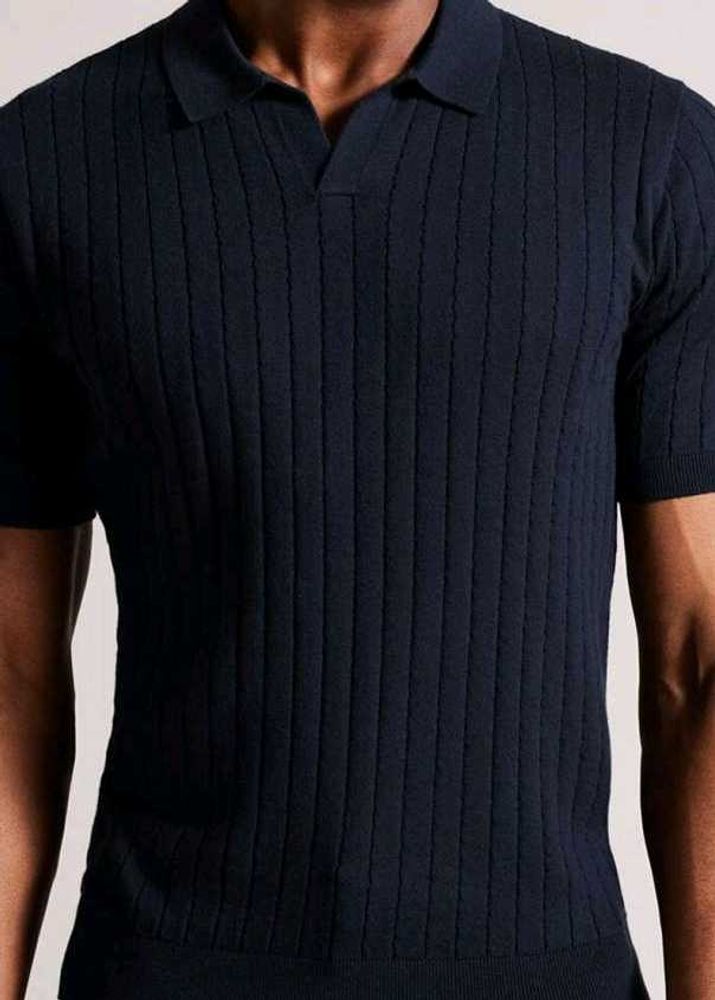 Stylish Knit Polo Shirt