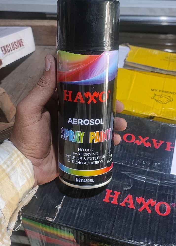 Haxo Spray Paint Black Colour