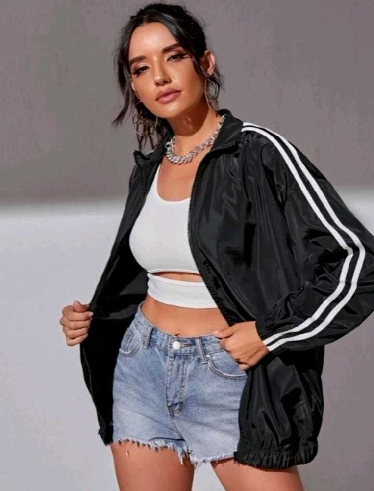 Striped Bomber Jacket