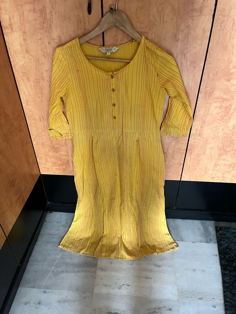 Taavi Yellow Striped Dress