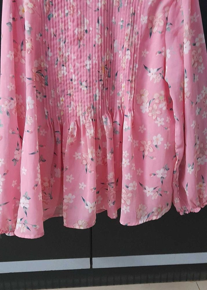 Pink Floral Top From Brand MAX