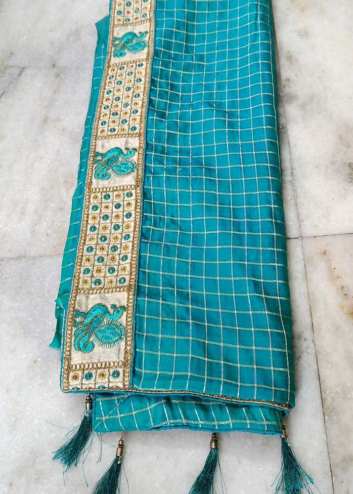 Golden Beats Work Saree